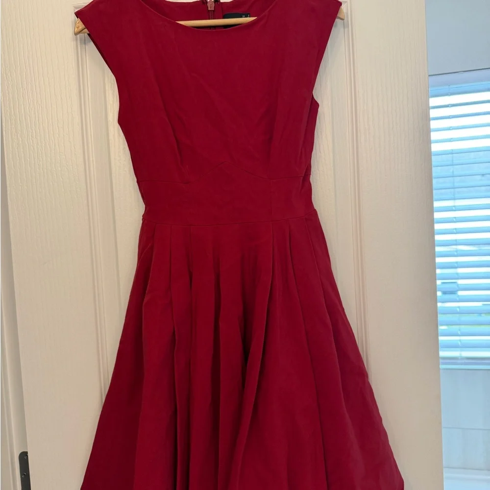 ASOS Red Skater Cocktail Dress size 4 - Picture 2 of 9